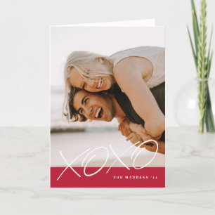 De Remerciements Carte XOXO Valentine's Day - Rouge