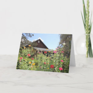 De Remerciements Carte Zinnia Garden Note<Blank Inside>