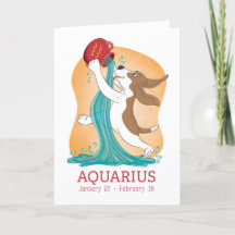 Carte Zodiac Aquarius Basset Hound