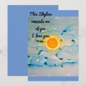 De Remerciements Cette carte Skyline (Devant / Derrière)