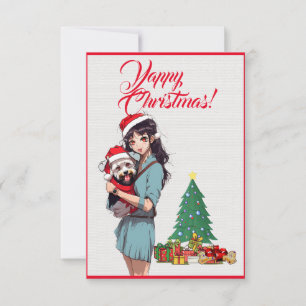 De Remerciements Chien Westie Cute Avec Carte Fille Xmas