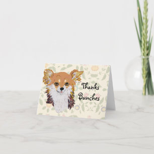 De Remerciements Chihuahua aux cheveux longs Carte pour notes perso