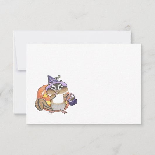 De Remerciements Chipmunk Halloween N'Importe Quelle Occasion Carte (Devant)