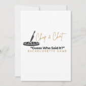 De Remerciements Chop et Conversation : Devinez qui l'a dit? Carte  (Devant)