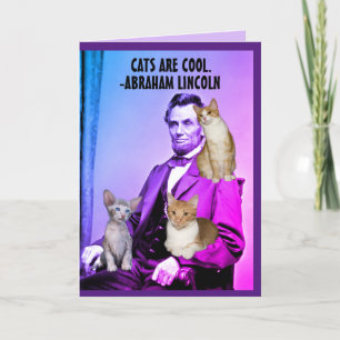DE REMERCIEMENTS CHRISTMAS CAT ABRAHAM LINCOLN TOUTE CARTE D'OCCASI