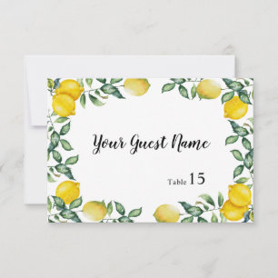 De Remerciements Citrons Mariage vous écrivez FLAT Place carte pers