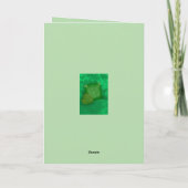 De Remerciements Coeurs verts pliés Mars Carte d'anniversaire (Dos)