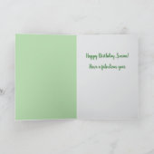 De Remerciements Coeurs verts pliés Mars Carte d'anniversaire (Intérieur)