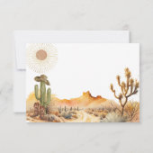 De Remerciements Comment L'Occident Était Une Carte Rsvp Cowboy Qr  (Dos)