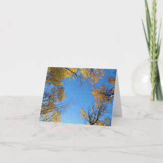 De Remerciements Couleurs d'automne blanc carte pour notes