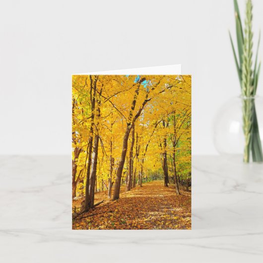 De Remerciements Couleurs d'automne blanc carte pour notes (Devant)