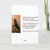 De Remerciements CROW & TOTEM POLE Carte à thème amérindien (Dos)