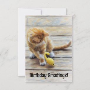 De Remerciements Cute Kitten Jouer Amusant Carte Appartement Annive