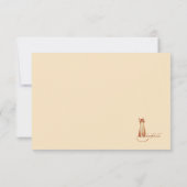 De Remerciements Cute Kitty Carte pour notes (Dos)