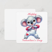 De Remerciements Cute Koala - Carte Saint Valentin (Devant / Derrière)