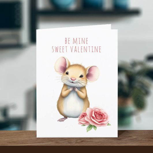 De Remerciements Cute Mouse Be Mine Carte Saint Valentin