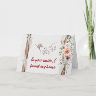 De Remerciements Dans votre sourire, j'ai trouvé ma maison Carte