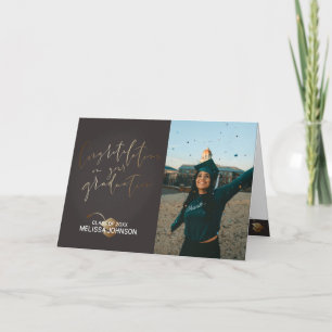 De Remerciements Diplômes sur votre carte noire et or