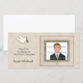 De Remerciements Dove, Cross, Tan, Carte photo religieux (Devant / Derrière)