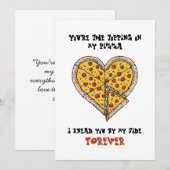 De Remerciements Drôle carte Saint Valentin Parfait pour Pizza Love (Devant / Derrière)