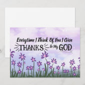 De Remerciements Ecriture Salutation Carte Plat Remercier (Devant / Derrière)