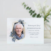 De Remerciements Élégant Carte photo commémoratif Leaf (Debout devant)