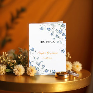 De Remerciements Élégant Floral Ses Vows carte Mariage