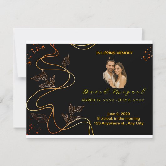 De Remerciements Élégante conservation commémorative - Carte d'amou (Devant)