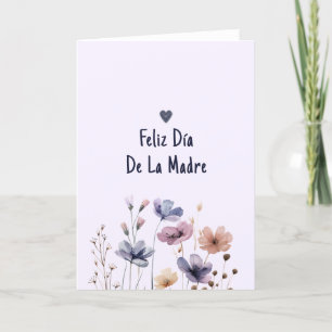 De Remerciements Elégante maman florale Espagnol Bonne carte mère