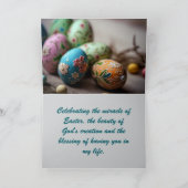 DE REMERCIEMENTS FANCY EASTER EGG - CARTE RELIGIEUSE (Intérieur)