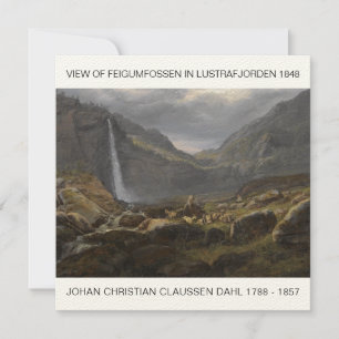 De Remerciements Feigumfossen 1848 Carte Johan Christian Dahl Hi-De