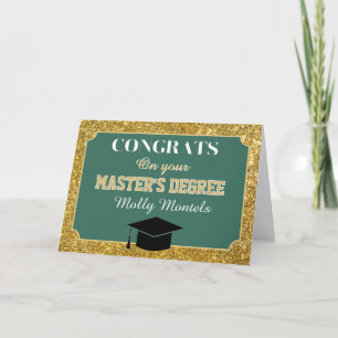 De Remerciements Félicitations pour la maîtrise ! Carte personnalis