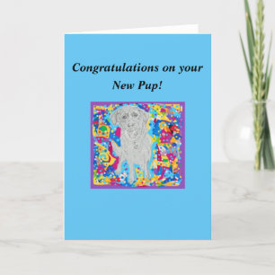 De Remerciements Félicitations pour votre nouvelle carte vierge Pup