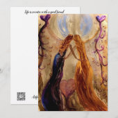 De Remerciements Fête des femmes Carte pour notes plat (Devant / Derrière)