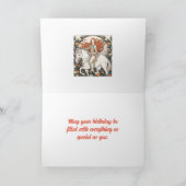 DE REMERCIEMENTS FILLE SUR CHEVAL CARTE D'ANNIVERSAIRE (Intérieur)