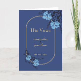 De Remerciements Fleur Bleue Fleur Mariage Sa carte Vows