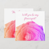 De Remerciements Fleur rose, Seras-tu ma carte fleurie ? (Devant / Derrière)