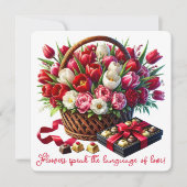 De Remerciements Fleurs parlent - Carte Saint Valentin (Devant)