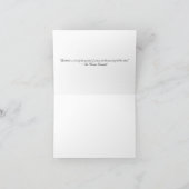 De Remerciements Flora Carte pour notes-noir/blanc (Intérieur)