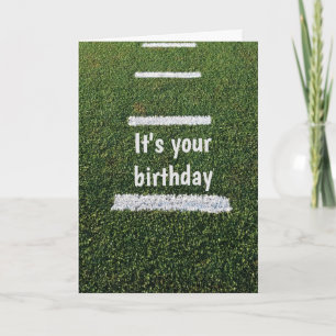 De Remerciements Football Field Closeuse Carte Anniversaire
