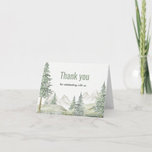 De Remerciements Forêt aventure commence carte baby shower