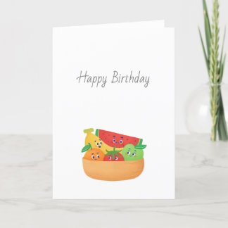 De Remerciements Fruits amusants Carte d'anniversaire