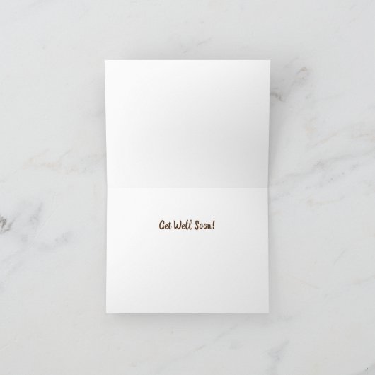 De Remerciements FUN CHICKEN Obtenez bien bientôt Carte pliée (Intérieur)