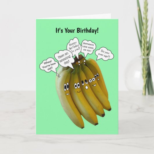 De Remerciements Funny Banana Carte d'anniversaire (Devant)