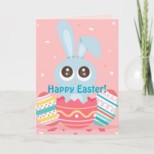 DE REMERCIEMENTS FUNNY BUNNY EASTER CARTE (Devant)