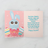 DE REMERCIEMENTS FUNNY BUNNY EASTER CARTE (Intérieur)