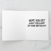 DE REMERCIEMENTS FUNNY GINGER CHAT CARTE D'ANNIVERSAIRE JE VEUX-CHE (Intérieur)