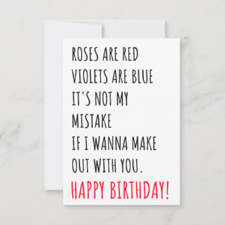 De Remerciements Funny Naughty Birthday Carte cadeau pour lui et el