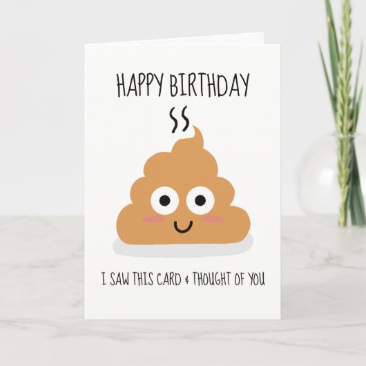 De Remerciements Funny Sarcastic Poop carte d'anniversaire (Devant)