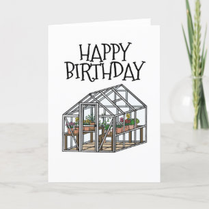 De Remerciements Gardener Carte d'anniversaire Jardin Serre